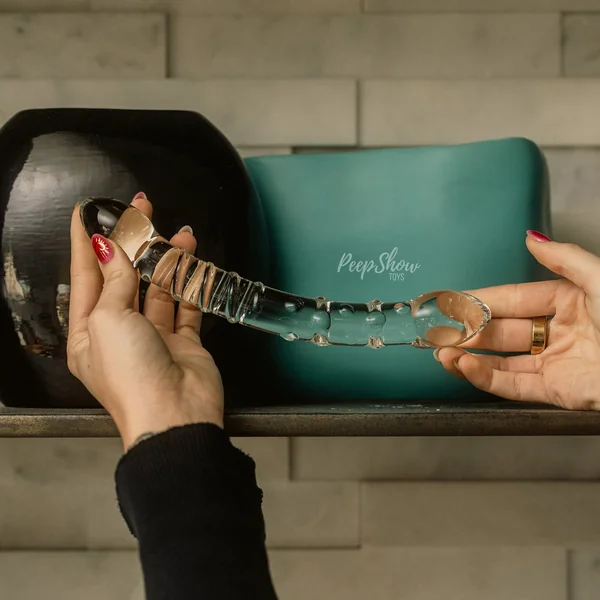 10" Double Trouble Glass Dildo by Gläs