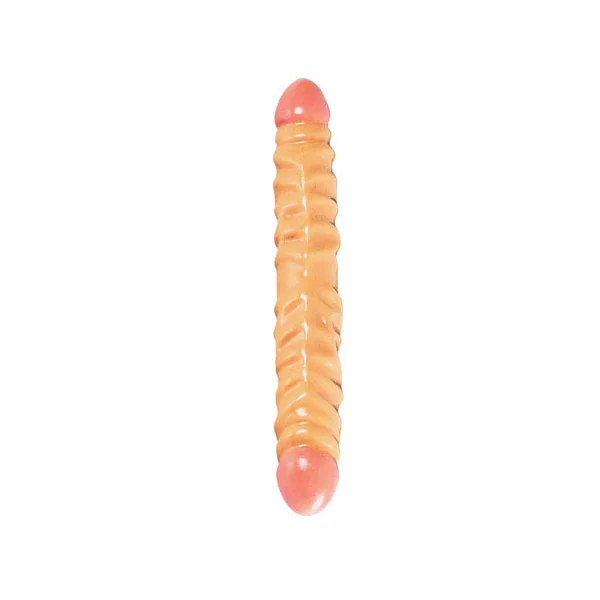 12 inch ivory veined double dildo
