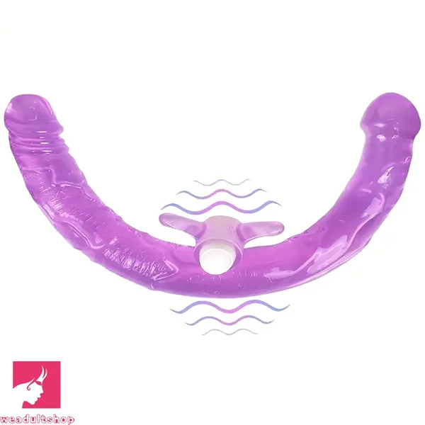13.78in Double Ended Flexible Vibrating Double Penetration Cock Dildo