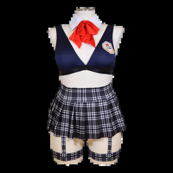 2207 Two Piece Bralette Skirt School Girl Costume
