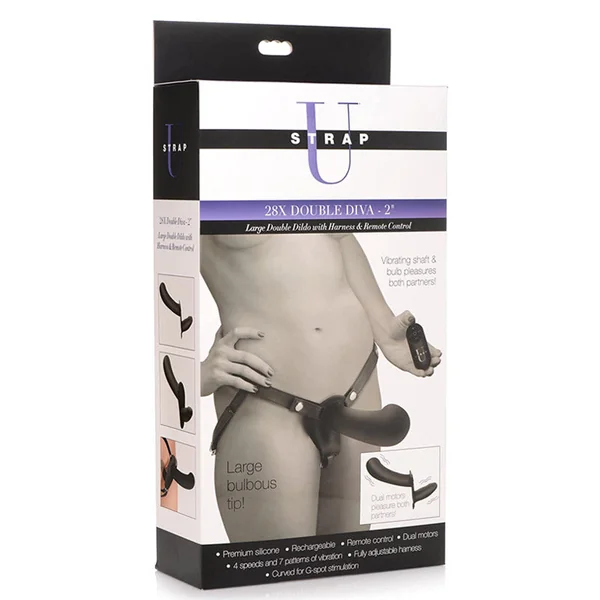 28X Double Diva Double Dildo with Harness and Remote Control