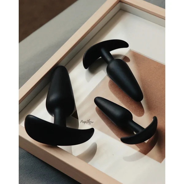 3-Plug Anal Trainer Silicone Butt Plug Kit - 3 Gradual Sizes