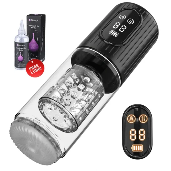 【40% OFF】Bestvibe Telescopic Suction Quiet & Digital Display Vacuum Pumps Masturbator Pocket Pussy Adult Sex