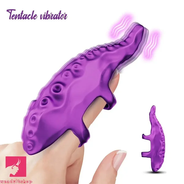 4.72in Mini Realistic Octopus Finger Vibrator Soft Silicone Handy Dildo