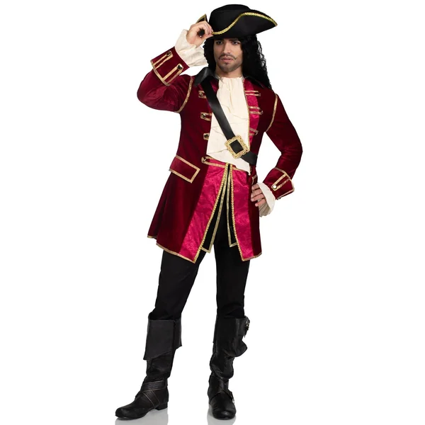 4 Piece Pirate Captain Costume Set