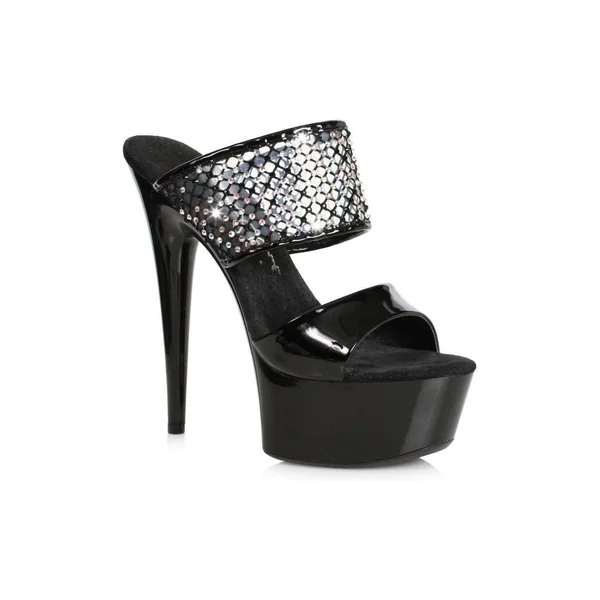 609-AILEEN Stripper Slide | Black Patent