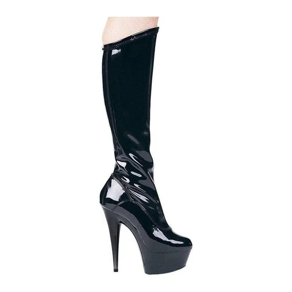 609-EMMA Platform Boot | Black Patent