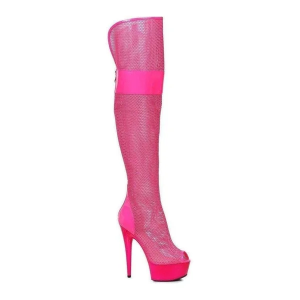 609-IVY Thigh Boot | Fuchsia Patent