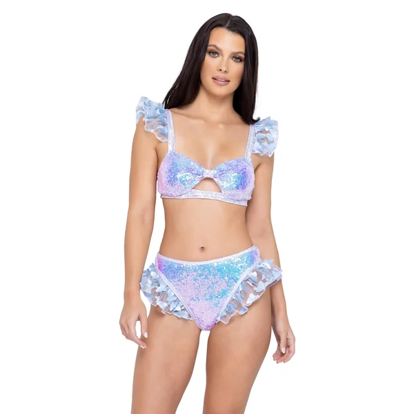 6243 - High-Waisted Sequin Shorts