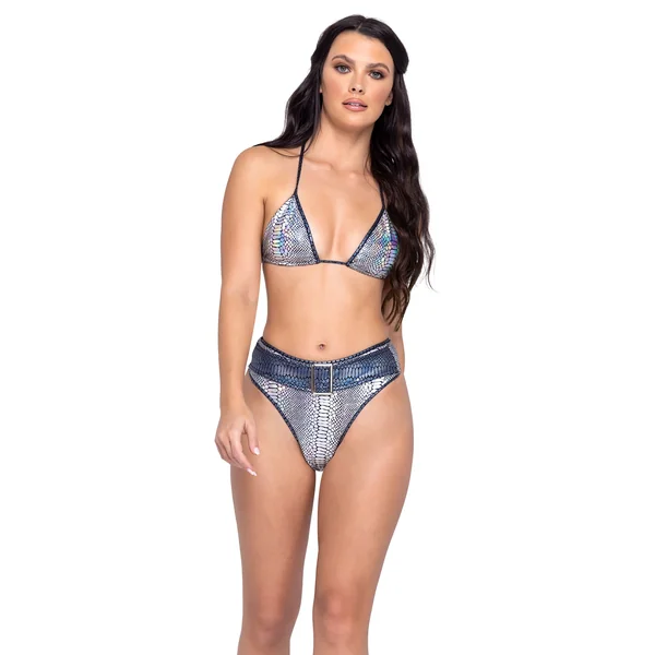 6321 - Snake Skin High-Waisted Shorts