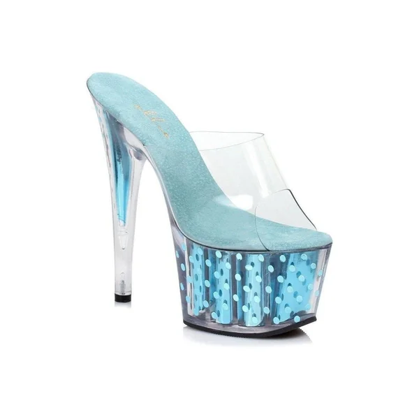 709-BRIELLE Platform Slide | Clear Vinyl