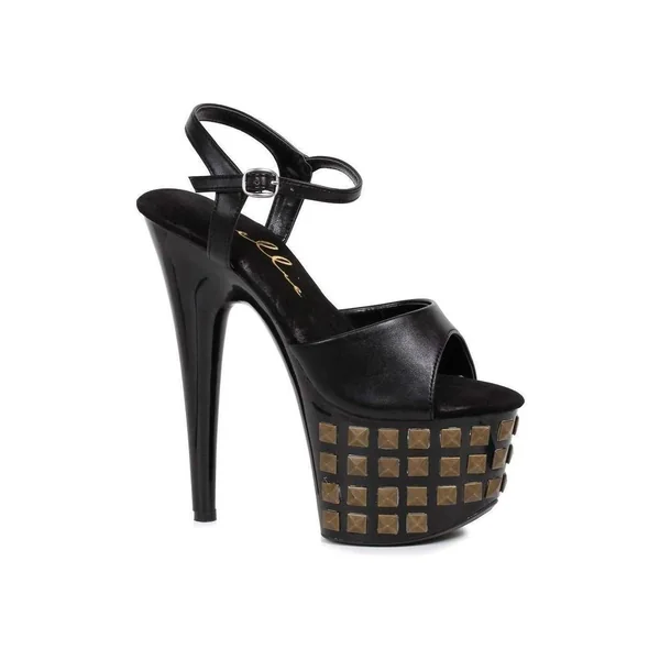 709-STUD Platform Sandal | Clear Vinyl