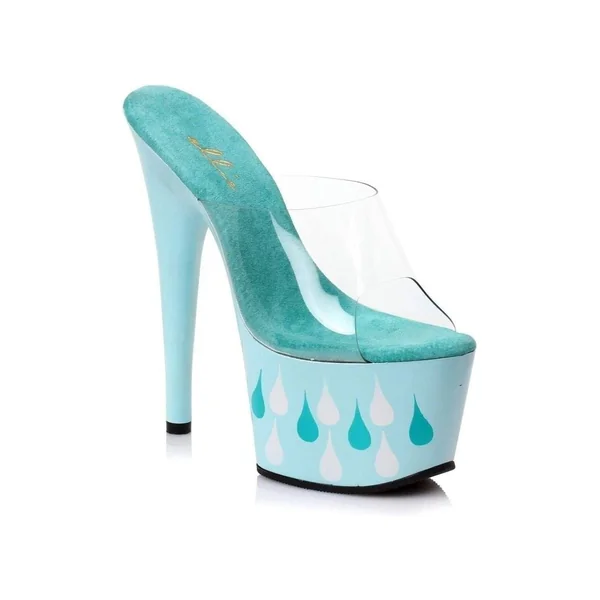 709-TEARDROP Platform Slide | Clear Vinyl