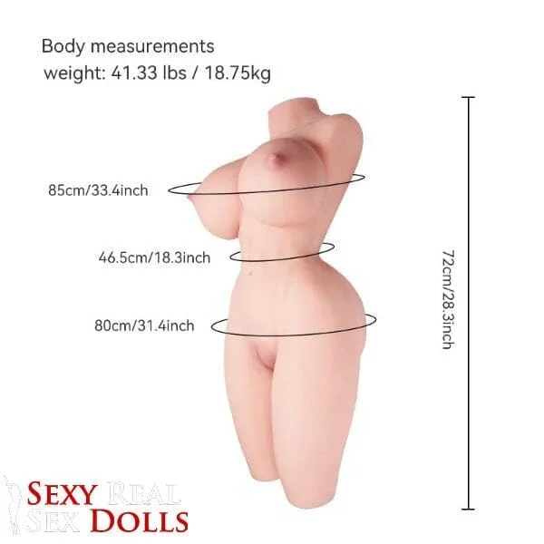 72cm (2ft4″) Realistic Big Boobs Torso