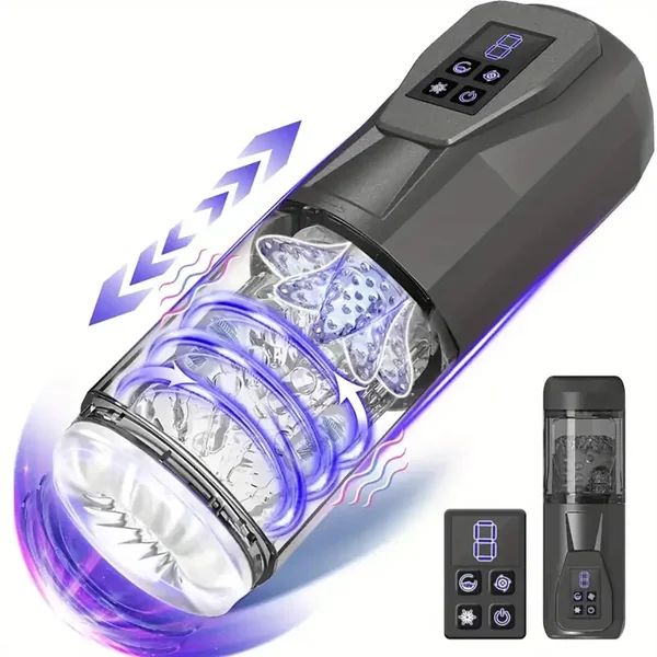 7 Vibrating Rotating Thrusting Licking 3D Texture Auto Masturbator