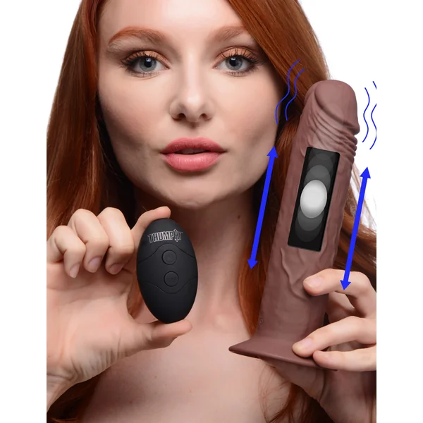 7X Remote Control Vibrating and Thumping Dildo – Dark