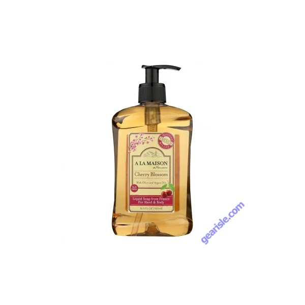 A La Maison Cherry Blossom Liquid Hand Soap Bottle 16.9 Oz
