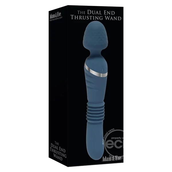 Adam & Eve Dual Ended Thrusting Wand Rechargeable Silicone Vibrator