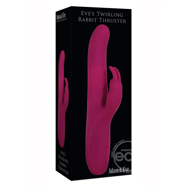 Adam & Eve Eve's Twirling Rabbit Thruster Silicone Rechargeable Vibrator