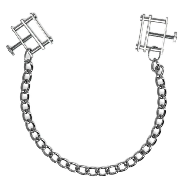 Adjustable Nipple Clamps with Chain | Twist Control | Sensory BDSM Play