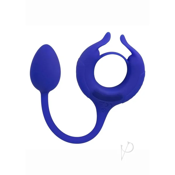 Admiral Butt Plug And Weighted Vibrating Penis Ring Blue