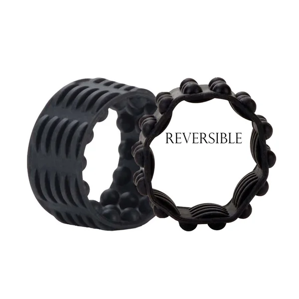 Adonis Silicone Reversible Enhancer Penis Ring Black