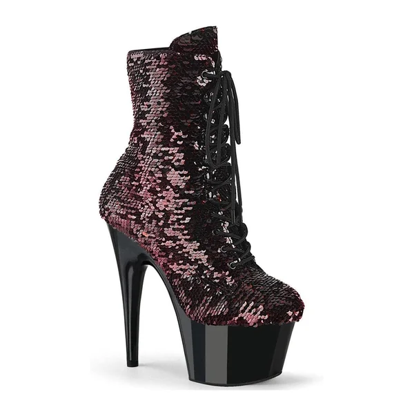 ADORE-1020SQ Exotic Boot | Black Sequins