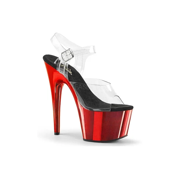 ADORE-708 Platform Sandal | Clear Vinyl
