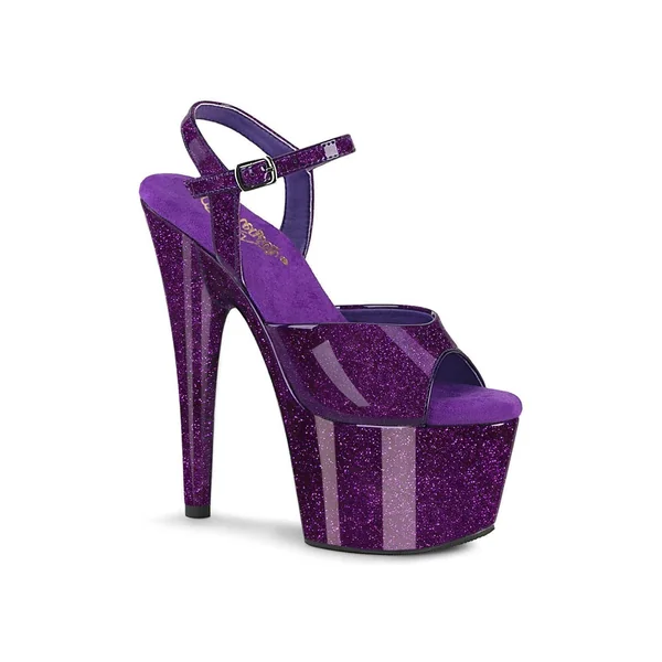 ADORE-709GP Purple Glitter Patent Sandal