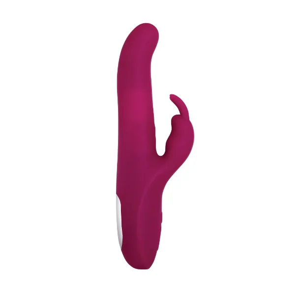 A&e Eve's Twirling Rabbit Thruster Rechargeable Silicone Burgundy