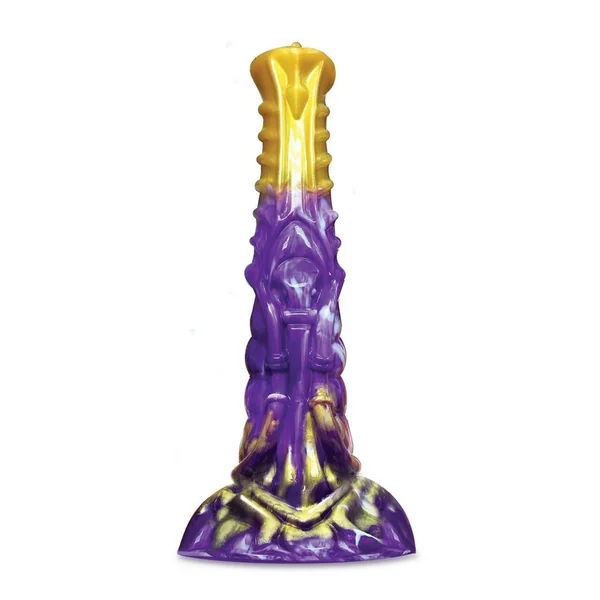 Alien Nation Obelisk Silicone Dildo – Purple/Gold