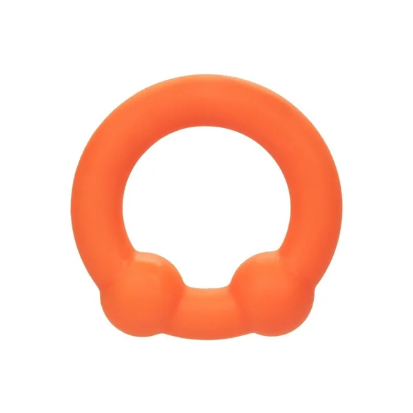 Alpha Liquid Silicone Dual Ball Ring – Orange