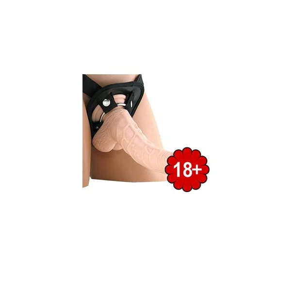 AMERICAN WHOPPER 6.5″DONG VIBRATING WITH HARNESS SO-006