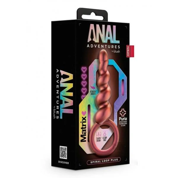 Anal Adv Matrix Spiral Loop Plug Copper