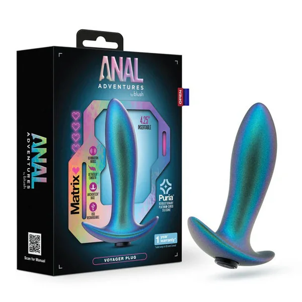 Anal Adventures Matrix Voyager Plug Neptune Teal Vibrating Toy