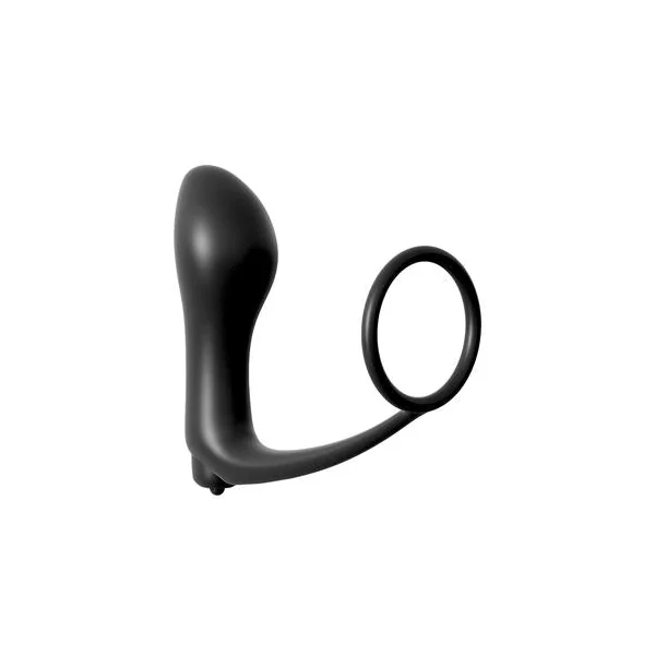 Anal Fantasy Ass Gasm Cockring Vibrating Plug Black