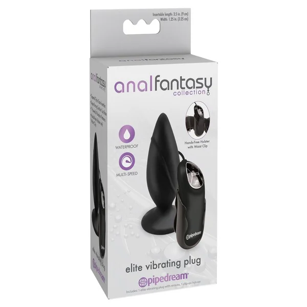 Anal Fantasy Collection Elite Vibrating Plug - Black