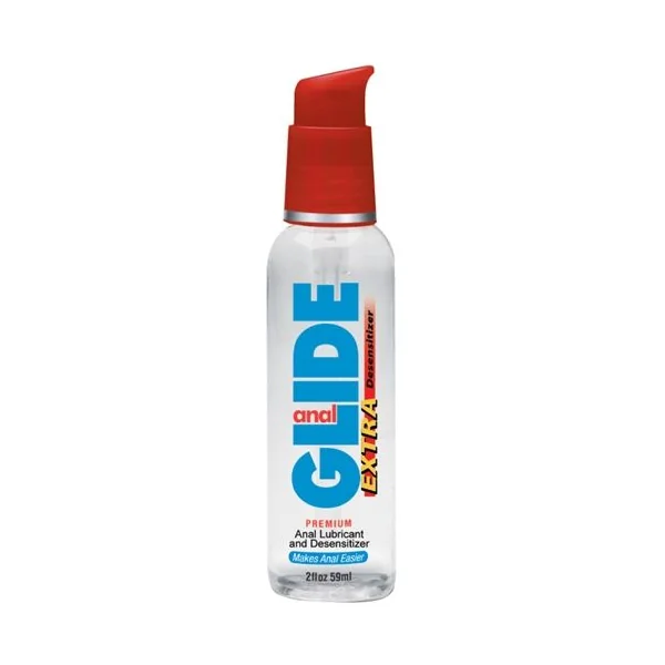 Anal Glide Extra Water-Based Desensitizing Lubricant 2 Oz Pump