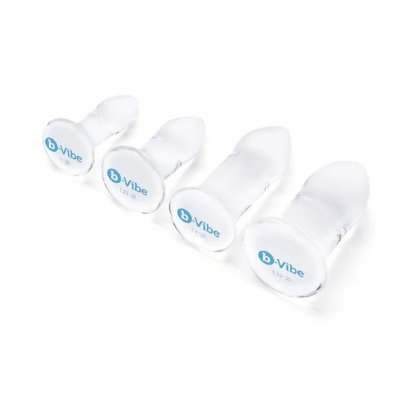 Anal Trainers: b-Vibe Glass Anal Dilator 4 pc Set