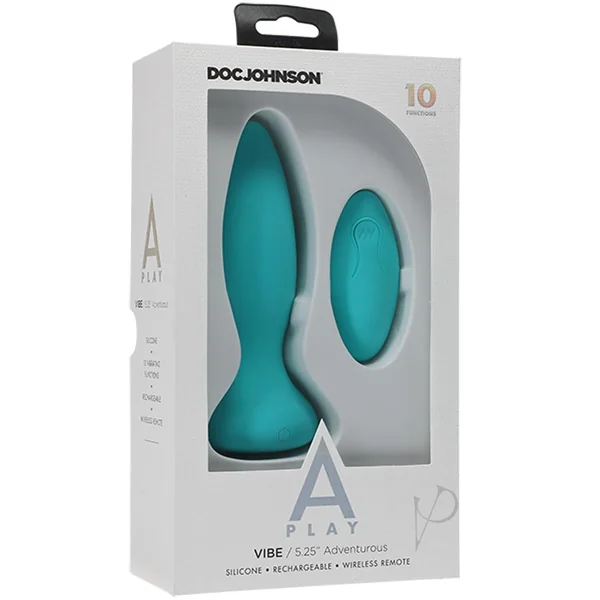 A-Play Adventurous Anal Plug with Remote Control - Teal