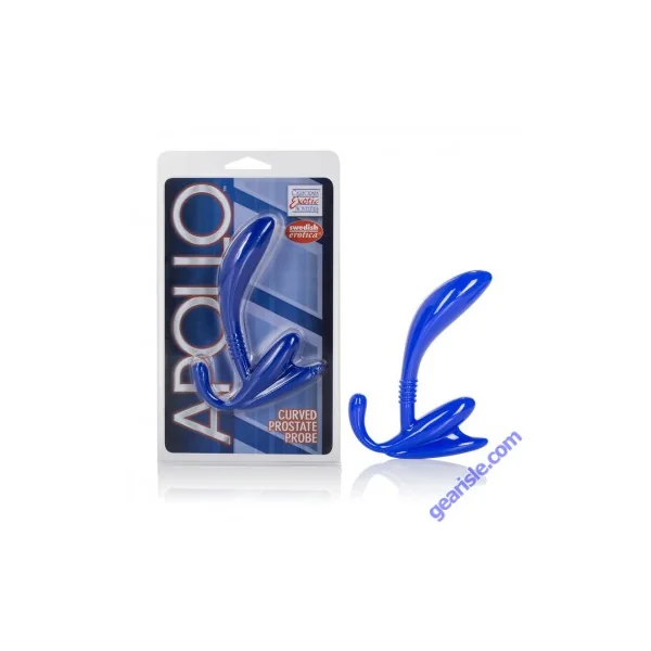 Apollo Curved Prostate Probe Blue Cal Exotic Novelties