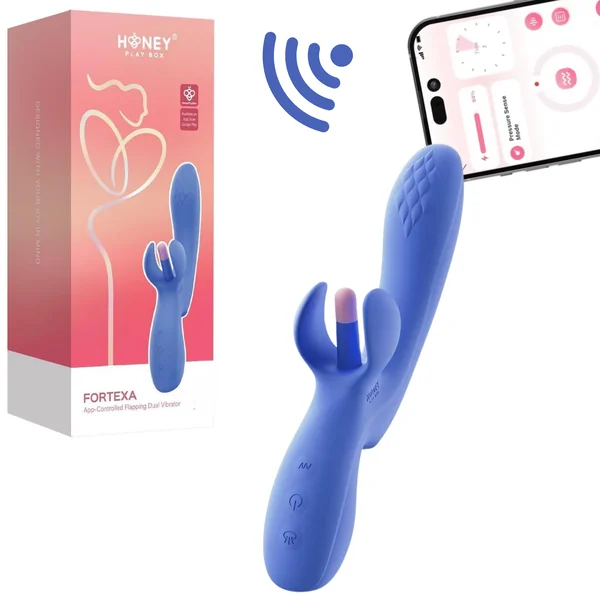 App Controlled Rabbit Vibrator Fortexa Kinky Finger Flapping Rechargeable