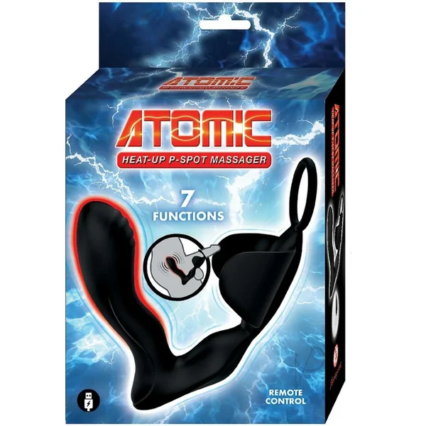 Atomic Heat Up Rechargeable Silicone Massager - Black