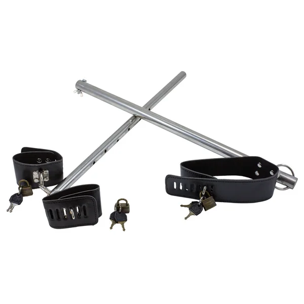 Attention! Neck & Wrist Restraint With Enforcer Bar - Packed In Sealed Foil Bags