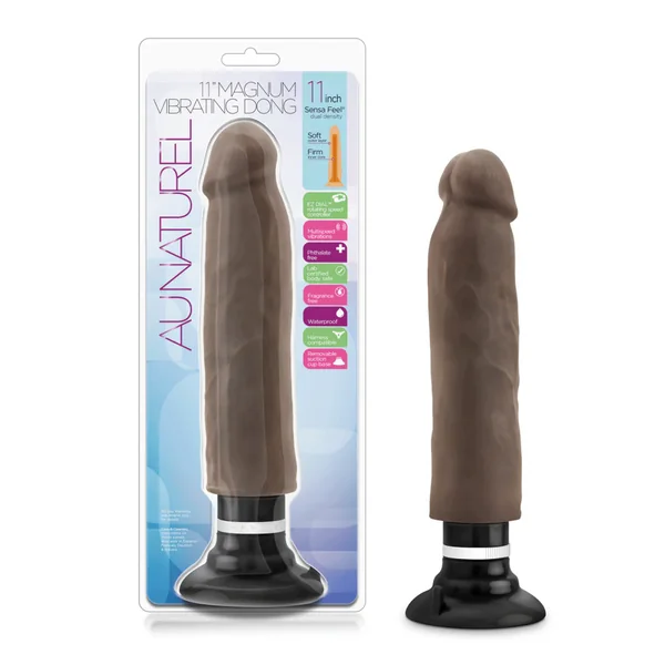 Au Naturel 11in Magnum Vibrating Sensa Feel