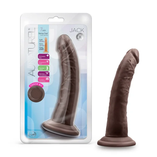 Au Naturel By Blush® | Jack Realistic Chocolate 7.5-Inch Long Dildo With Suction Cup Base