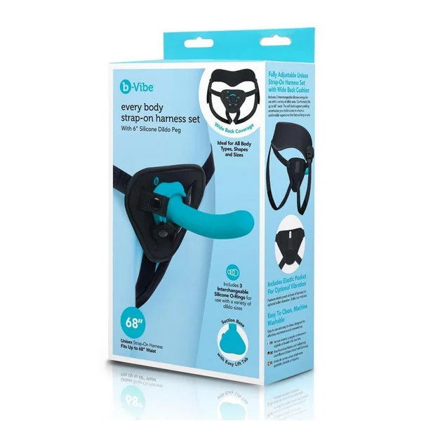 B Vibe Everybody Strap-On Harness Set with Silicone Dildo Peg