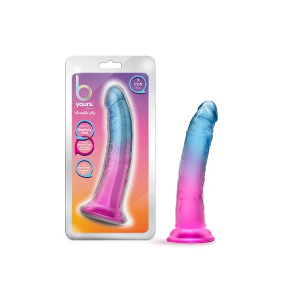 B Yours Beautiful Sky Dildo - 7 Inch (Sunset)
