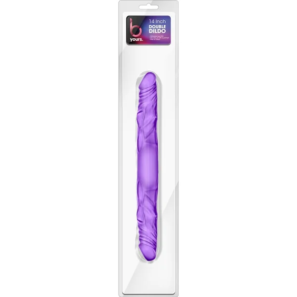B Yours Double Dildo Jelly Purple 14 Inch