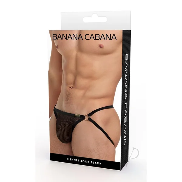 Banana Cabana Jock Mesh - Large/XLarge - Black